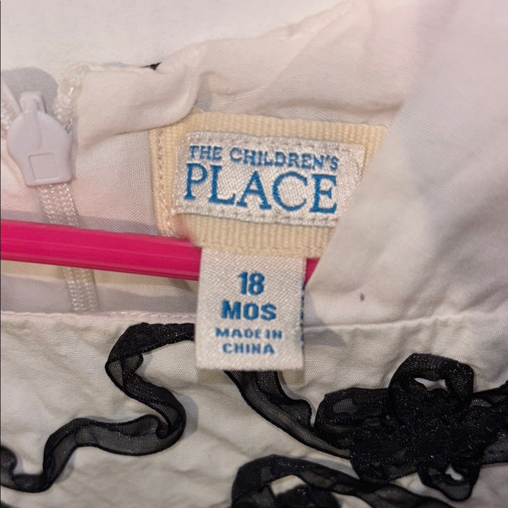 The Children's Place Black and White Formal dress size 18 months - Picture 3 of 8